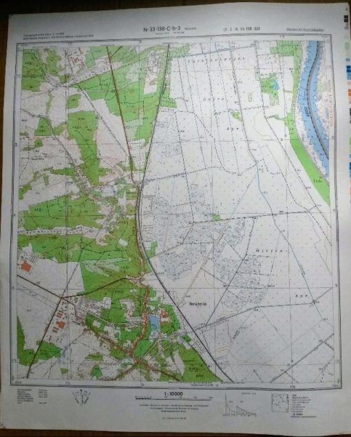 Karl-Marx-Stadt (NO) Ebersdorfer Wald Oberlichtenau– Original-Messtischblatt der NVA / M-33-38-B-d-2