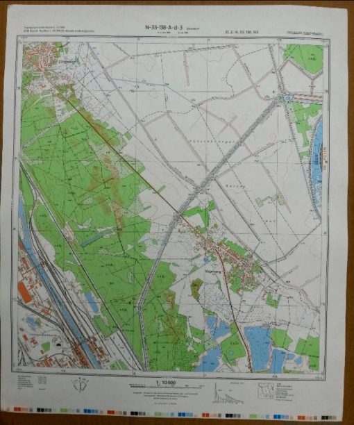 Oelsnitz/Erzgebirge Lugau Lohwald – Original-Messtischblatt der NVA / M-33-38-C-d-2