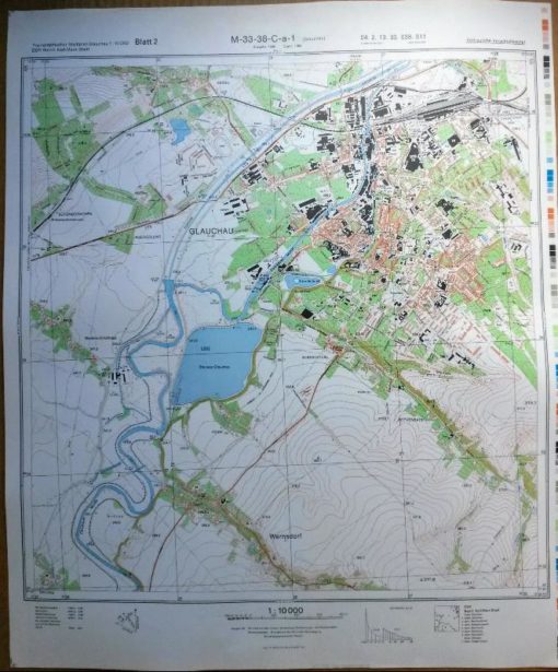 Zwickau (S) Maxhütte Obercainsdorf Neuplanitz Niederplanitz – Original-Messtischblatt der NVA / M-33-37-D-d-4