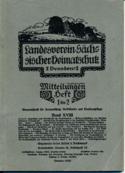 Heft 1-2/1929 Mitteilungen des Landesvereins Sächsischer Heimatschutz