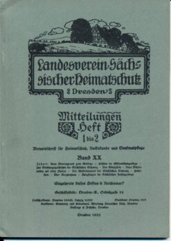Heft 1-2/1931 Mitteilungen des Landesvereins Sächsischer Heimatschutz