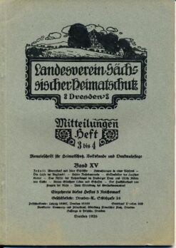 Heft 3-4/1926 Mitteilungen des Landesvereins Sächsischer Heimatschutz