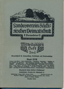 Heft 3-4/1928 Mitteilungen des Landesvereins Sächsischer Heimatschutz