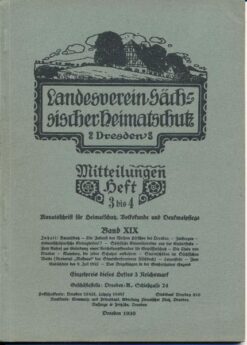 Heft 3-4/1930 Mitteilungen des Landesvereins Sächsischer Heimatschutz