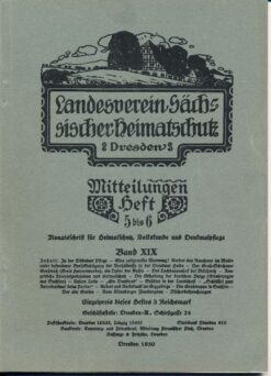 Heft 5-6/1930 Mitteilungen des Landesvereins Sächsischer Heimatschutz