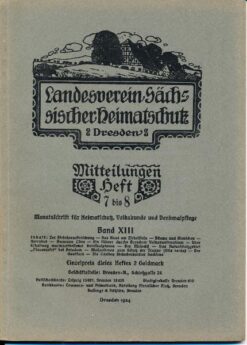 Heft 7-8/1924 Mitteilungen des Landesvereins Sächsischer Heimatschutz