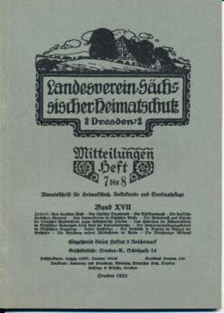 Heft 7-8/1928 Mitteilungen des Landesvereins Sächsischer Heimatschutz