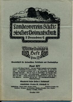 Heft 9-12/1925 Mitteilungen des Landesvereins Sächsischer Heimatschutz