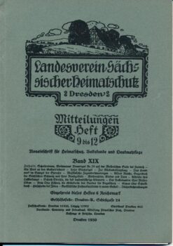 Heft 9-12/1930 Mitteilungen des Landesvereins Sächsischer Heimatschutz