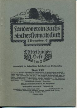 Heft 1-3/1933 Mitteilungen des Landesvereins Sächsischer Heimatschutz