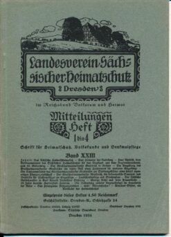 Heft 1-4/1934 Mitteilungen des Landesvereins Sächsischer Heimatschutz