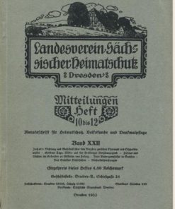 Heft 10-12/1933 Mitteilungen des Landesvereins Sächsischer Heimatschutz