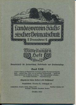 Heft 10-12/1933 Mitteilungen des Landesvereins Sächsischer Heimatschutz