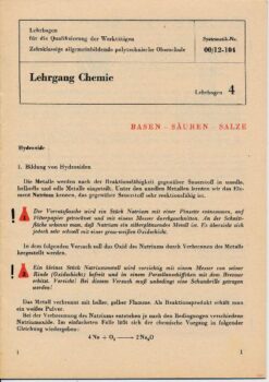 Basen-Säuren-Salze / Lehrgang Chemie / Lehrbogen 4