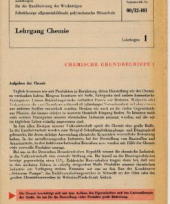 Chemische Grundbegriffe I / Lehrgang Chemie / Lehrbogen 1