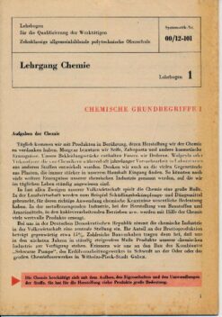Chemische Grundbegriffe I / Lehrgang Chemie / Lehrbogen 1