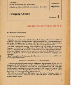 Chemische Grundbegriffe II / Lehrgang Chemie / Lehrbogen 2