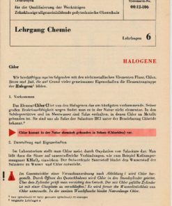 Halogene / Lehrgang Chemie / Lehrbogen 6