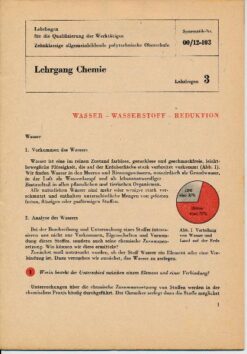 Wasser-Wasserstoff-Reduktion / Lehrgang Chemie / Lehrbogen 3