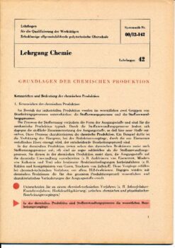 Lehrgang Chemie / Lehrbogen für die Qualifizierung der Werktätigen / Lehrbogen 28 bis 42