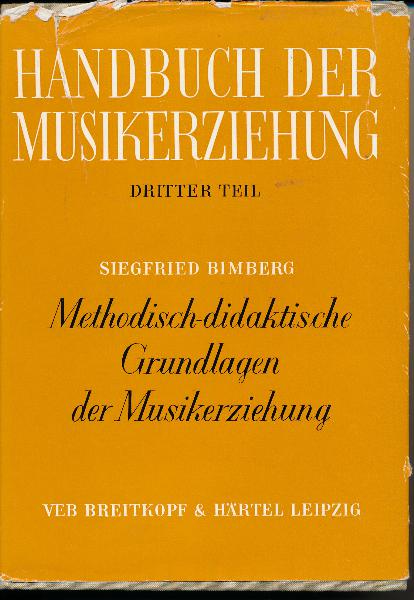 Handbuch der Musikerziehung  Teil III