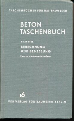 Betontaschenbuch  Band II  Berechnung und Bemessung