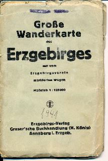 shop.ddrbuch.de Maßstab 1:125 000; mehrfarbige Karte; mit vom Erzgebirgsverein markierten Wegen sowie mit Zeichenerklärung