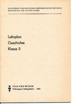 Lehrplan der Geschichte Klasse 5