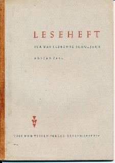 Leseheft für das siebente Schuljahr  Erster Teil