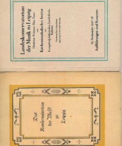 Das Landeskonservatorium zu Leipzig 7 Hefte 1925 bis 1929 Aufführungen und Konzerte