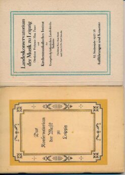 Das Landeskonservatorium zu Leipzig 7 Hefte 1925 bis 1929 Aufführungen und Konzerte