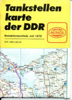 Tankstellenkarte der DDR VEB Minol