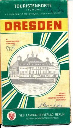 Touristenkarte Dresden DDR