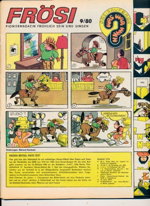 Frösi 1980 Heft 9 Kinderzeitschrift DDR Fröhlich sein und singen
