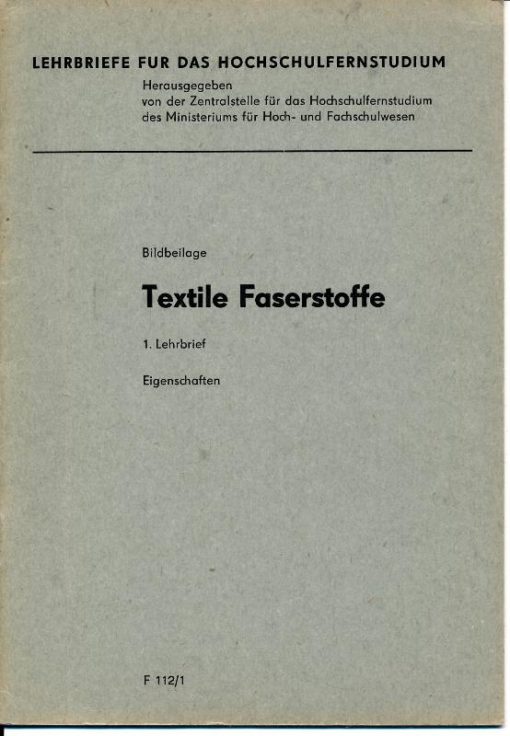 Textile Faserstoffe 5 Lehrbriefe DDR TH Karl-Marx-Stadt
