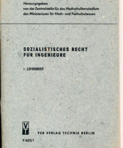 2 Lehrbriefe Sozialistisches Recht für Ingenieure DDR