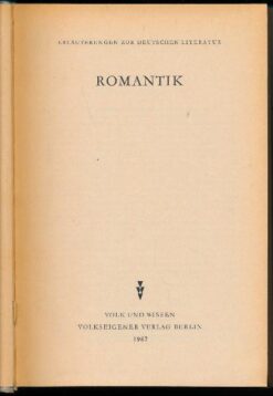Romantik – Erläuterungen zur deutschen Literatur