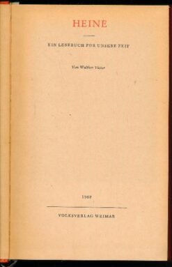 Heine – Ein Lesebuch für unsere Zeit