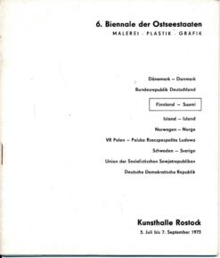6. Biennale der Ostseestaaten – Malerei – Plastik – Grafik Heft Finnland