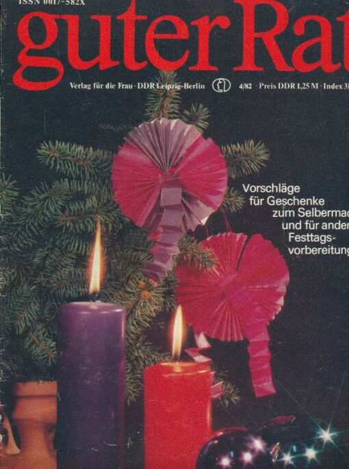 Guter Rat 1982 Heft 4 Ratgeberzeitschrift DDR