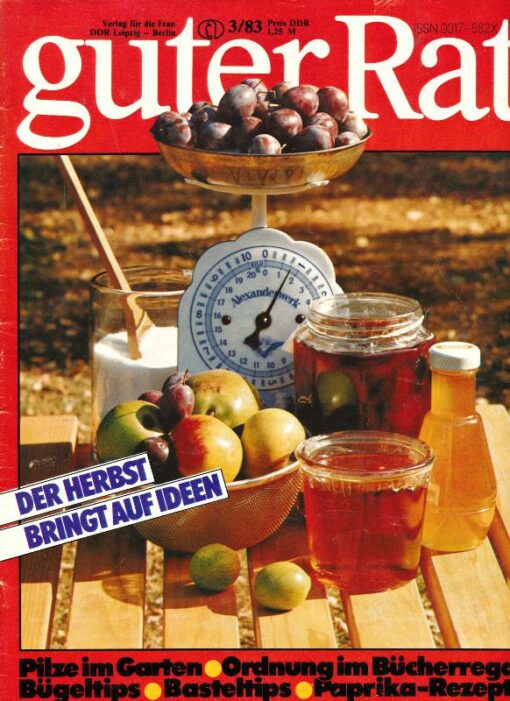 Guter Rat 1983 Heft 3 Ratgeberzeitschrift DDR