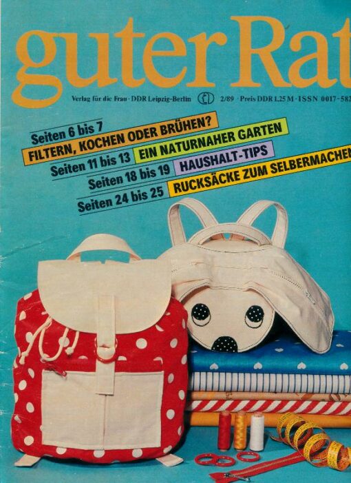 Guter Rat 1989 Heft 2 Ratgeberzeitschrift DDR