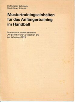 Mustertrainingseinheiten für das Anfängertraining im Handball