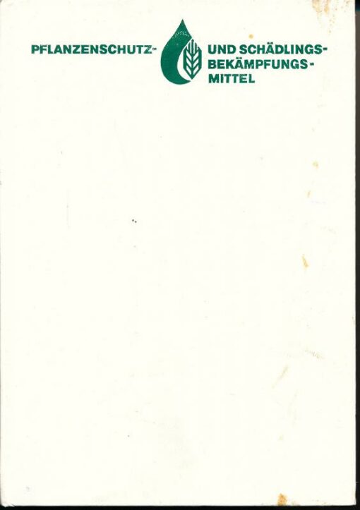 PSM Pflanzenschutz- und Schädlingsbekämpfungsmittel Katalog aus der chemischen Industrie der DDR