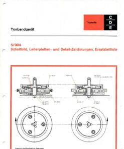 Nordmende Titanette C / D / E Tonbandgerät Service-Anleitung Schaltbild Leiterplatten- und Detail-Zeichnungen Ersatzteilliste