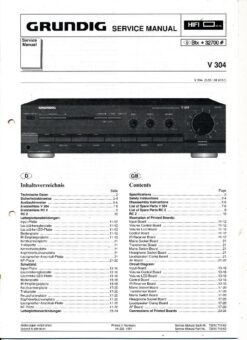 Grundig Service Manual V 5200  Verstärker