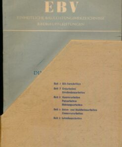 EBV Einheitliche Bauleistungsverzeichnisse Bauhauptleistungen 1955 5 Broschüren im Schuber DDR