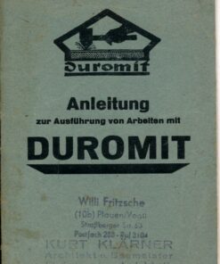 Anleitung zur Ausführung mit Duromit