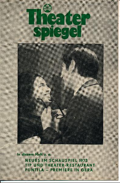 shop.ddrbuch.de DDR-Programmheft, Spielzeit: 1972 / 73, mit Schwarzweißfotografien und Werbeanzeigen