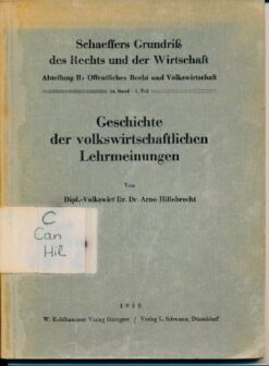 Geschichte der volkswirtschaftlichen Lehrmeinungen